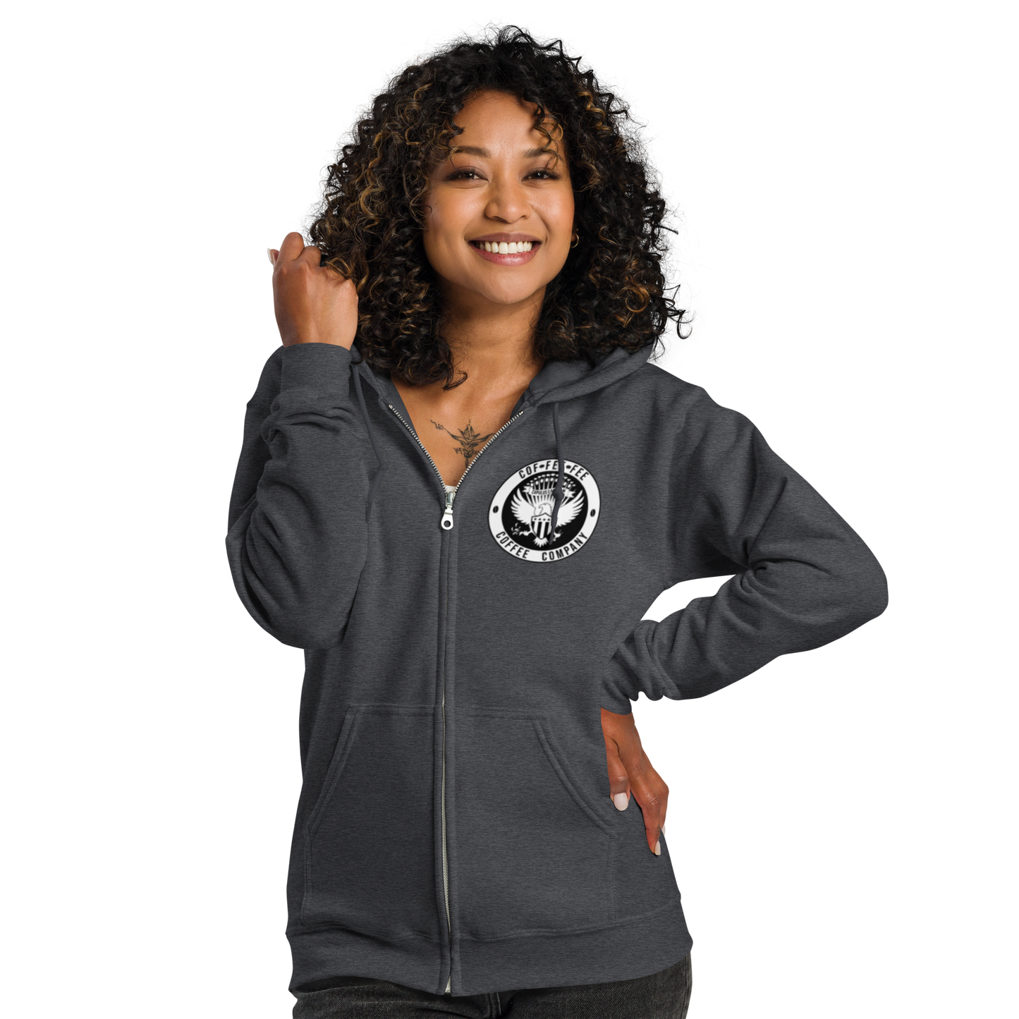 Cof-Fee-Fee Zip Up Hoodie
