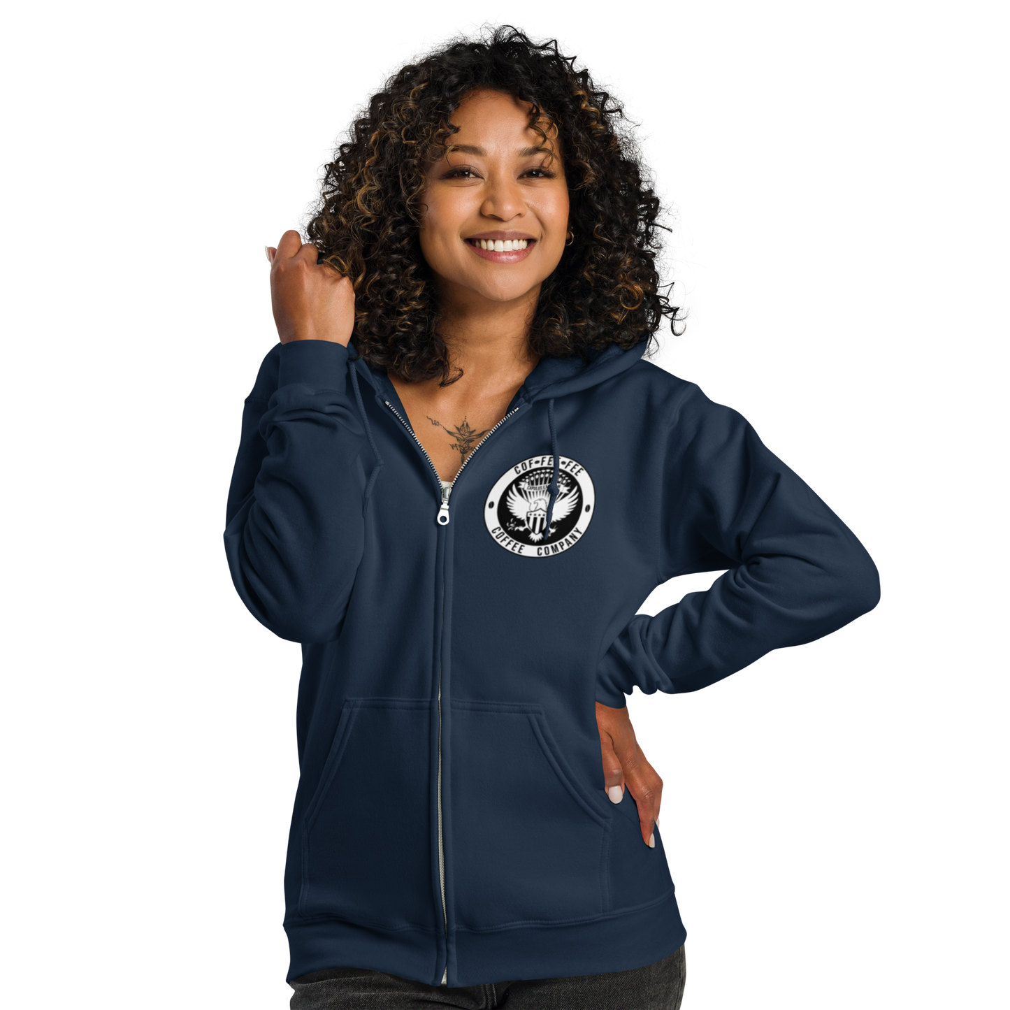 Cof-Fee-Fee Zip Up Hoodie