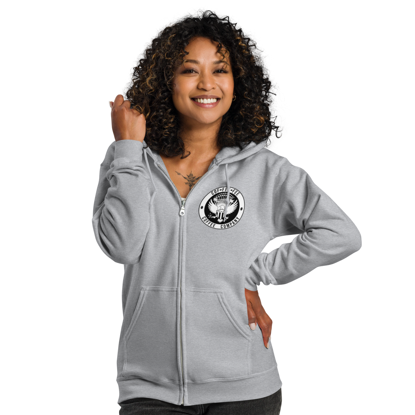 Cof-Fee-Fee Zip Up Hoodie